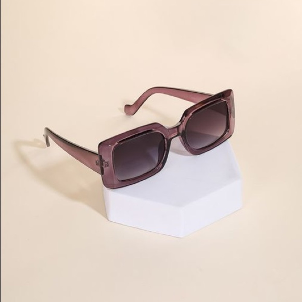 New Square Shaped Fashion Sunglasses In Mauve